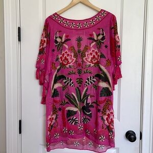 Farm Rio Women’s Leopard Forest Swim Cover-up Hot Pink L